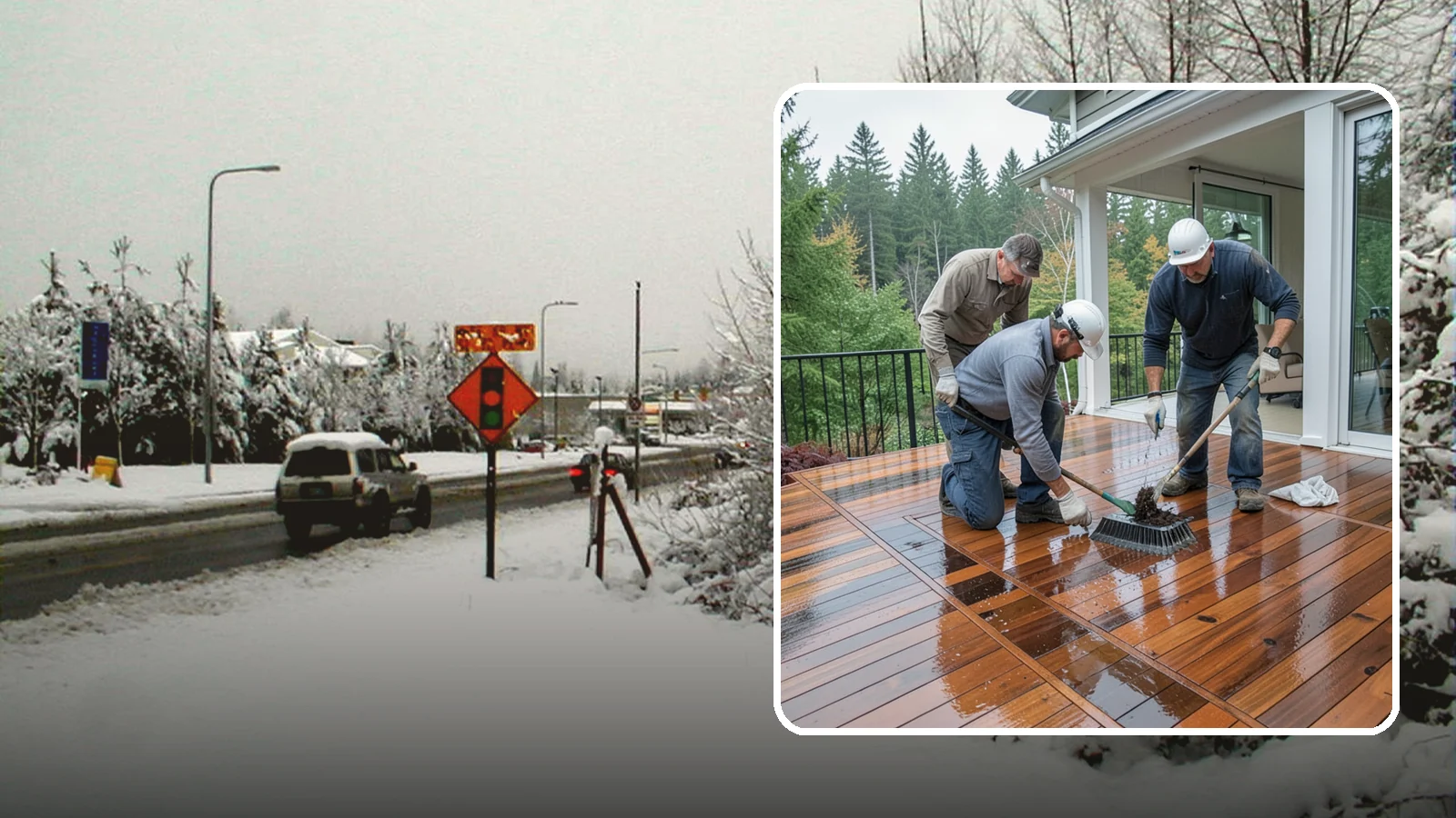Deck Staining in Newcastle, King County, WA - Deck staining seals and colors your deck boards to fight the Pacific Northwest's rain and rot.