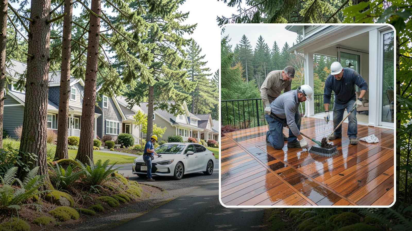Deck Staining in Normandy Park, King County, WA - Deck staining seals and colors your deck boards to fight the Pacific Northwest's rain and rot.