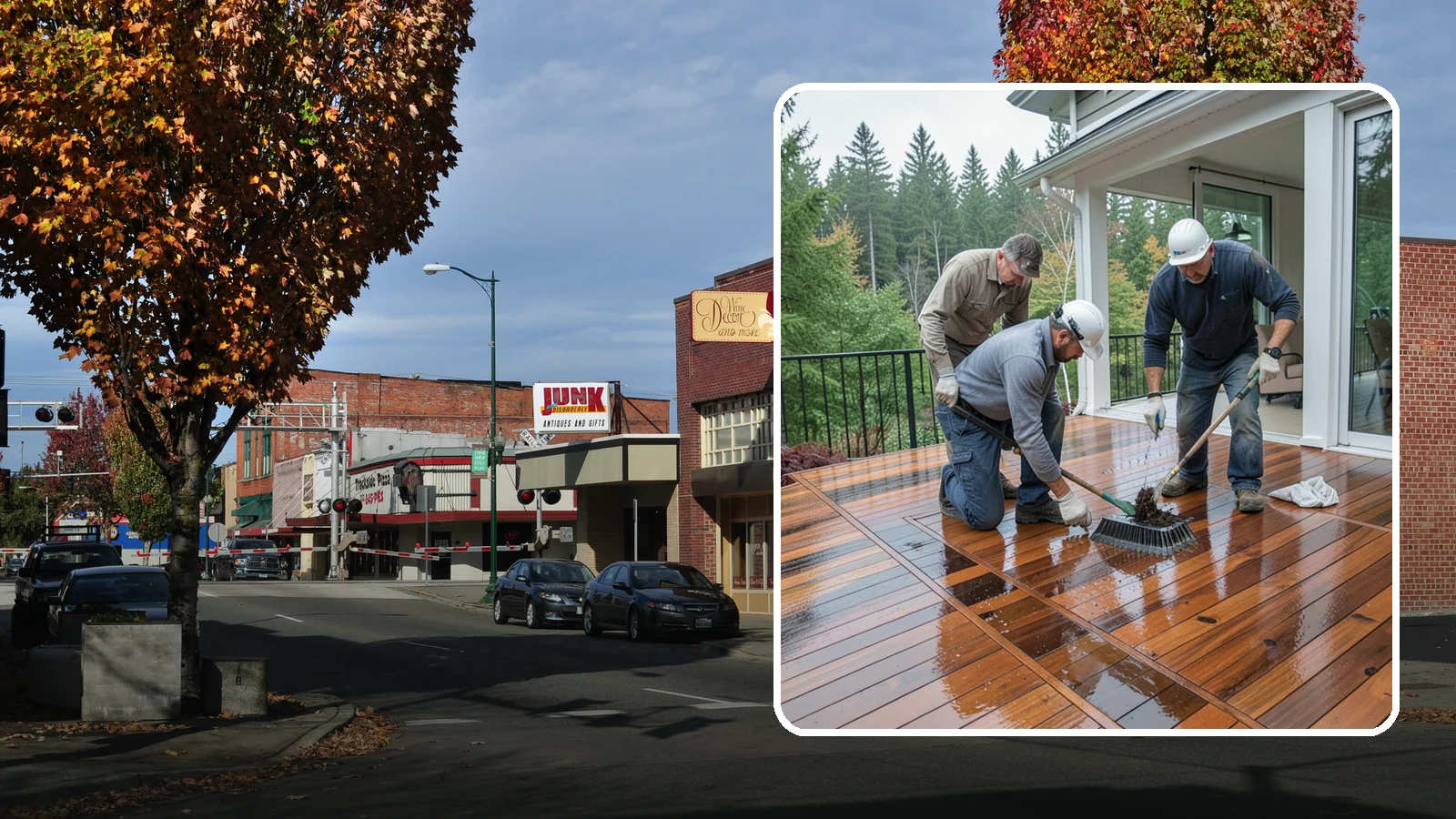 Deck Staining in Puyallup, Pierce County, WA - Deck staining seals and colors your deck boards to fight the Pacific Northwest's rain and rot.