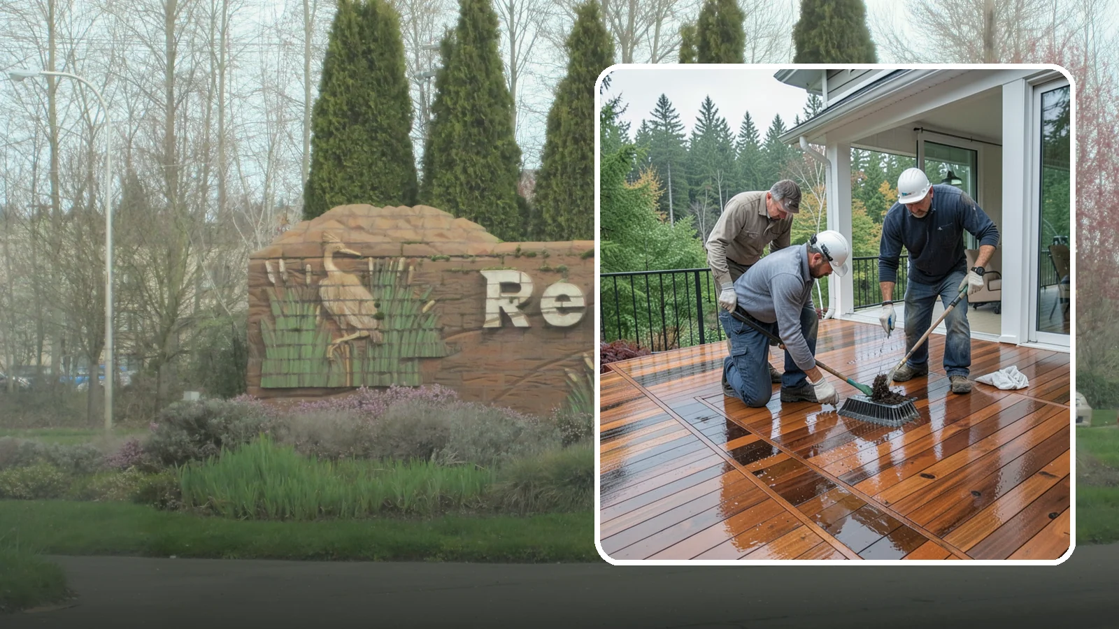 Deck Staining in Renton, King County, WA - Deck staining seals and colors your deck boards to fight the Pacific Northwest's rain and rot.