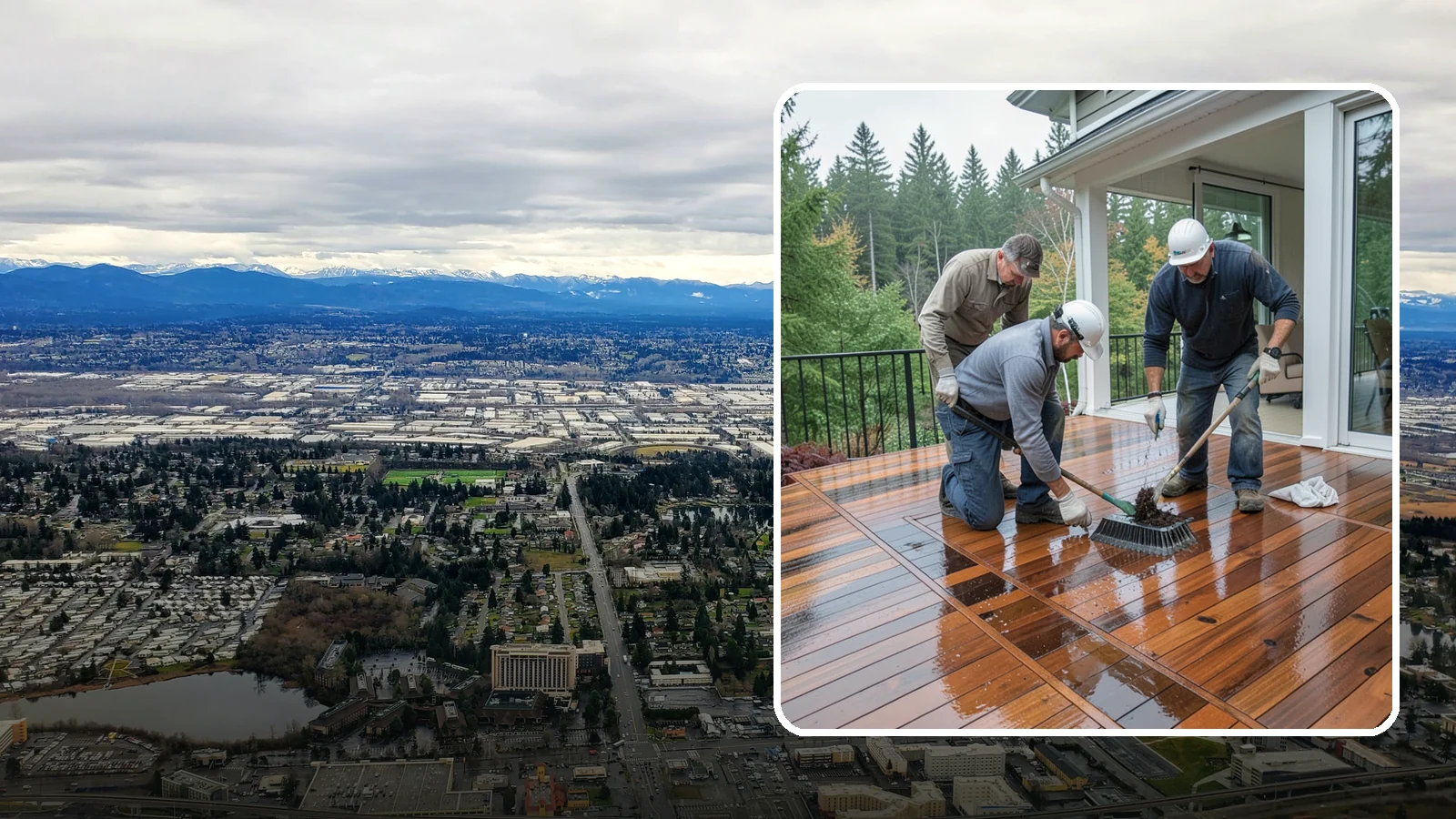 Deck Staining in SeaTac, King County, WA - Deck staining seals and colors your deck boards to fight the Pacific Northwest's rain and rot.