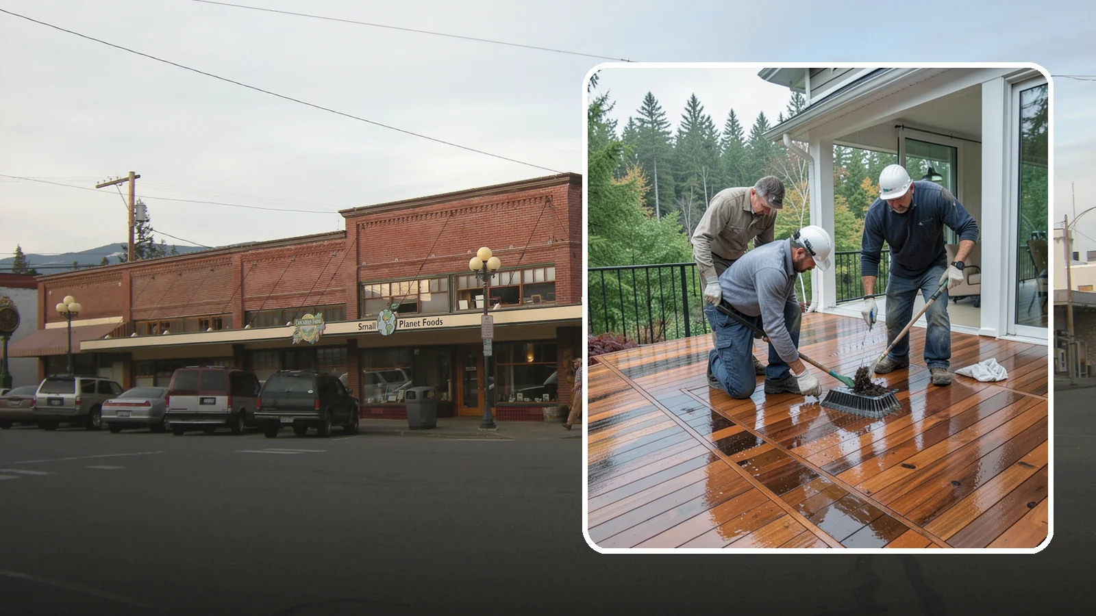 Deck Staining in Sedro-Woolley, Skagit County, WA - Deck staining seals and colors your deck boards to fight the Pacific Northwest's rain and rot.