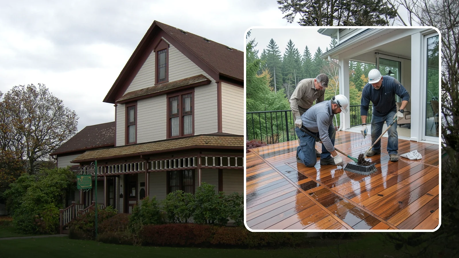 Deck Staining in Sumner, Pierce County, WA - Deck staining seals and colors your deck boards to fight the Pacific Northwest's rain and rot.