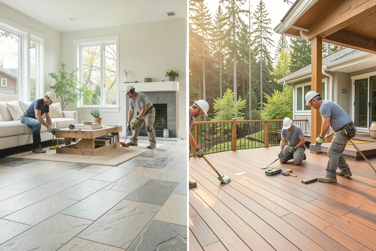 Deck Staining in University Place, Pierce County, WA - Clean, brighten, and let the deck dry to spec