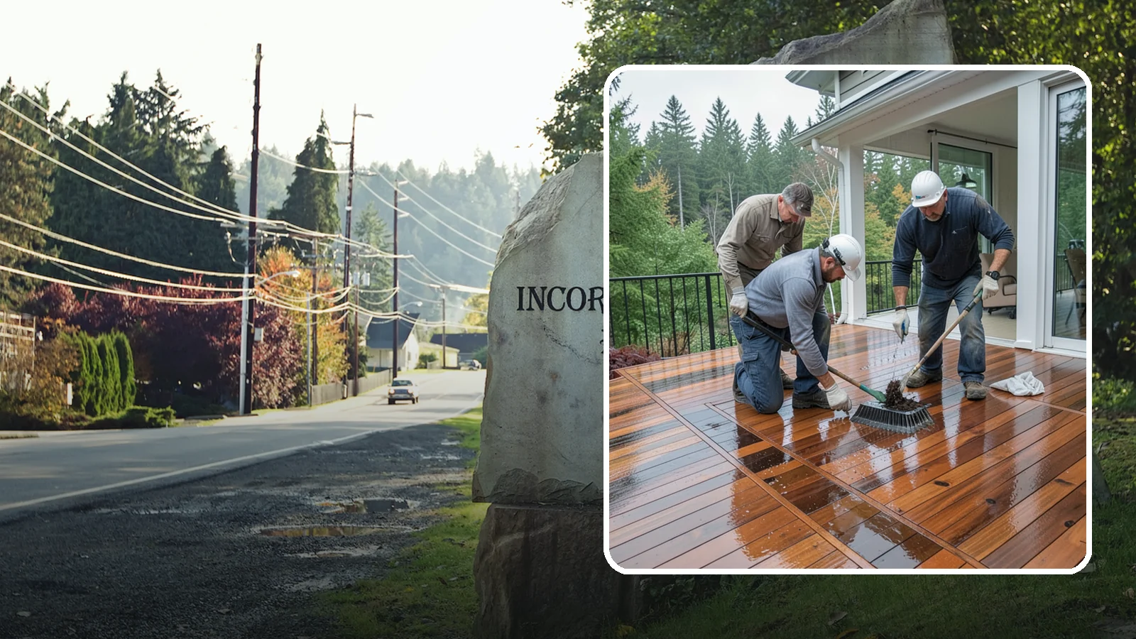 Deck Staining in Wilkeson, Pierce County, WA - Deck staining seals and colors your deck boards to fight the Pacific Northwest's rain and rot.