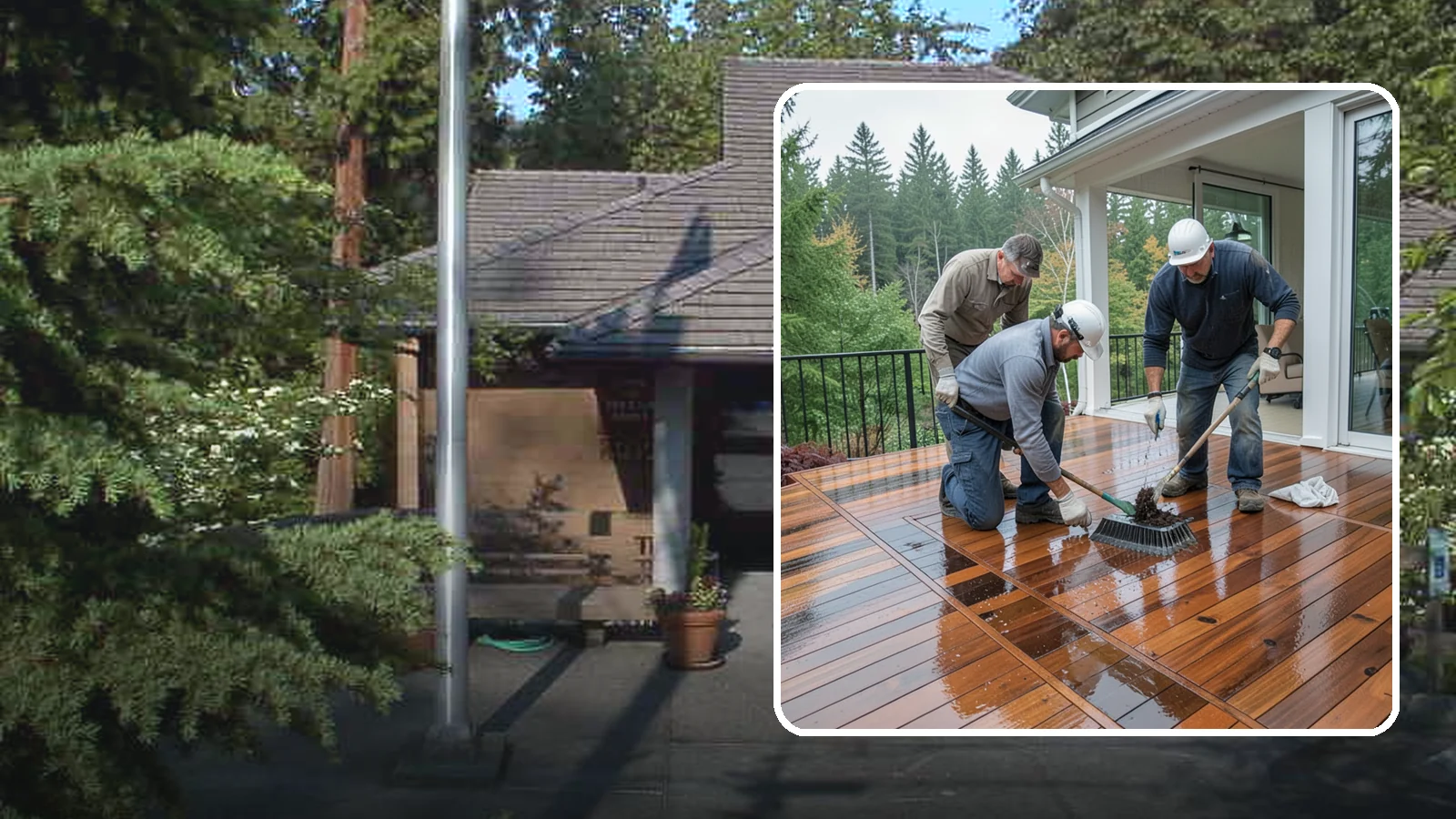 Deck Staining in Yarrow Point, King County, WA - Deck staining seals and colors your deck boards to fight the Pacific Northwest's rain and rot.