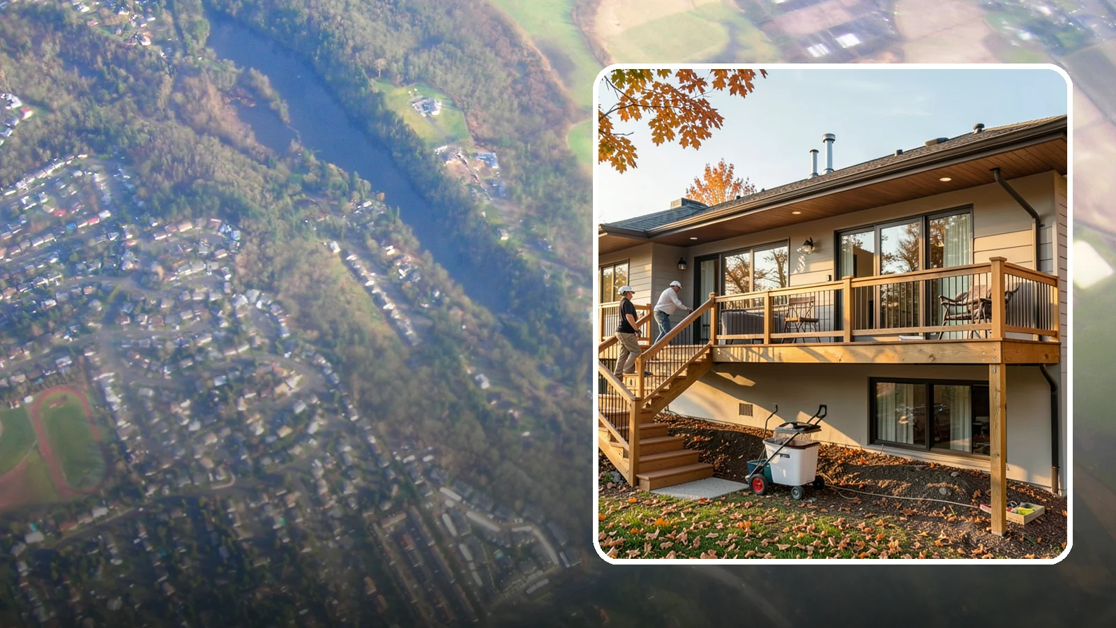 Deck Stair Construction in Algona, King County, WA - Sturdy deck stair construction that connects levels safely with code-correct rise and run.