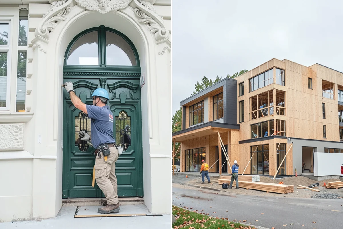 Deck Stair Construction in Beaux Arts Village, King County, WA - Measure grade and calculate code-compliant stairs