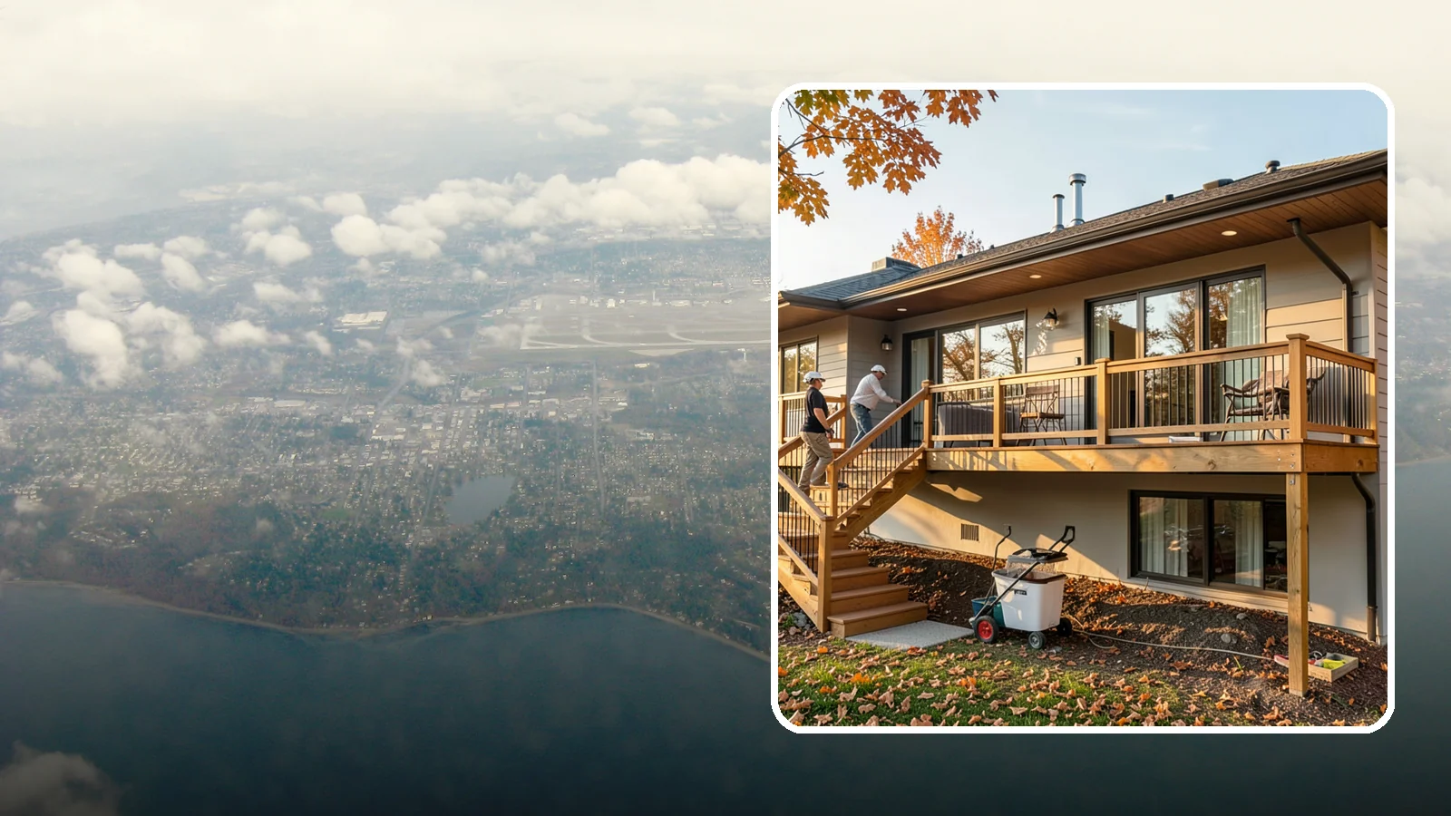 Deck Stair Construction in Burien, King County, WA - Sturdy deck stair construction that connects levels safely with code-correct rise and run.