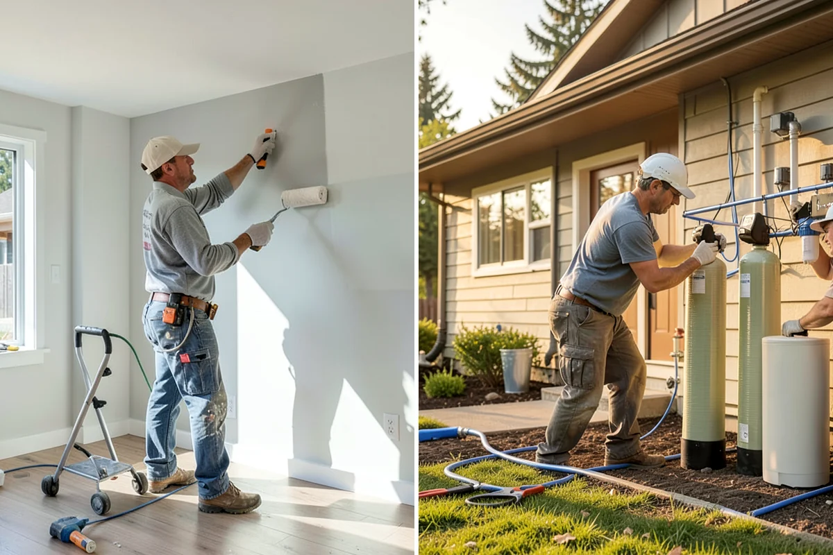Deck Stair Construction in Concrete, Skagit County, WA - Measure grade and calculate code-compliant stairs