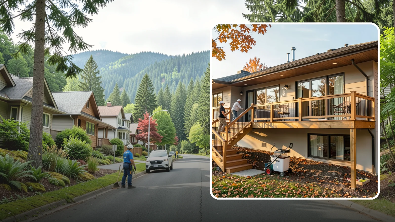 Deck Stair Construction in Darrington, Snohomish County, WA - Sturdy deck stair construction that connects levels safely with code-correct rise and run.