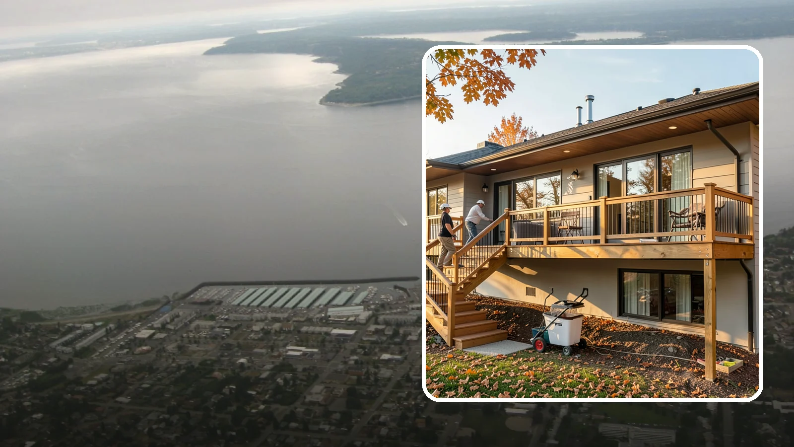 Deck Stair Construction in Des Moines, King County, WA - Sturdy deck stair construction that connects levels safely with code-correct rise and run.