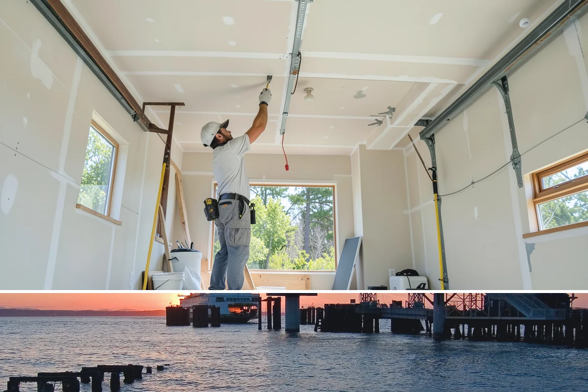 Deck Stair Construction in Edmonds, Snohomish County, WA - Stair footings set best in drier summer soil, though we build and repair stairs throughout the year.