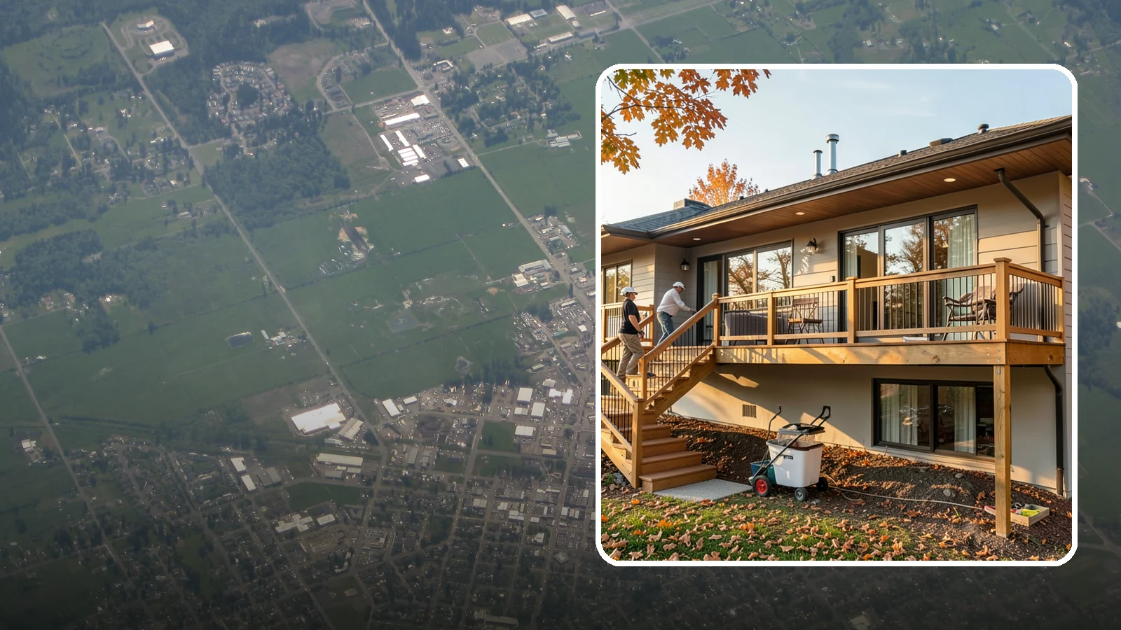Deck Stair Construction in Enumclaw, King County, WA - Sturdy deck stair construction that connects levels safely with code-correct rise and run.