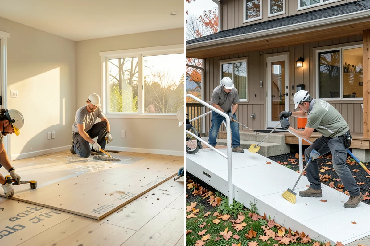 Deck Stair Construction in Enumclaw, King County, WA - Measure grade and calculate code-compliant stairs