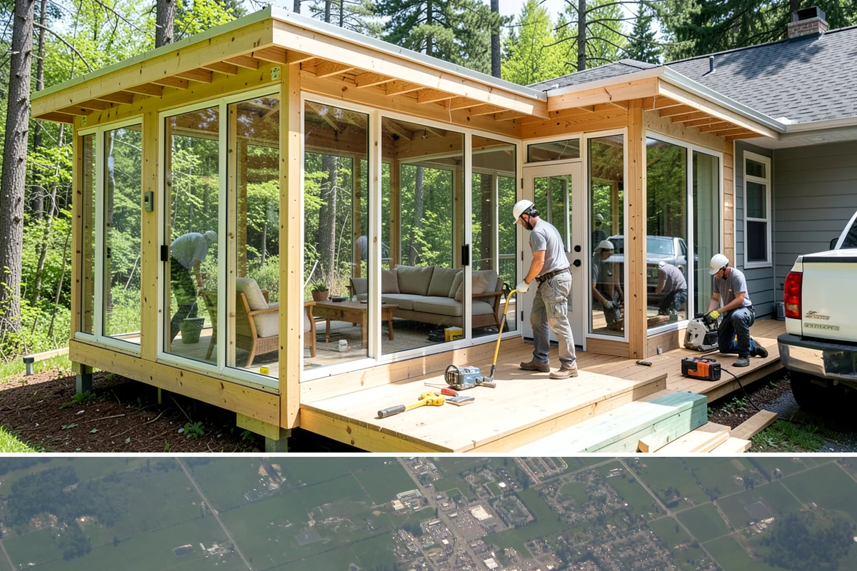 Deck Stair Construction in Enumclaw, King County, WA - Stair footings set best in drier summer soil, though we build and repair stairs throughout the year.