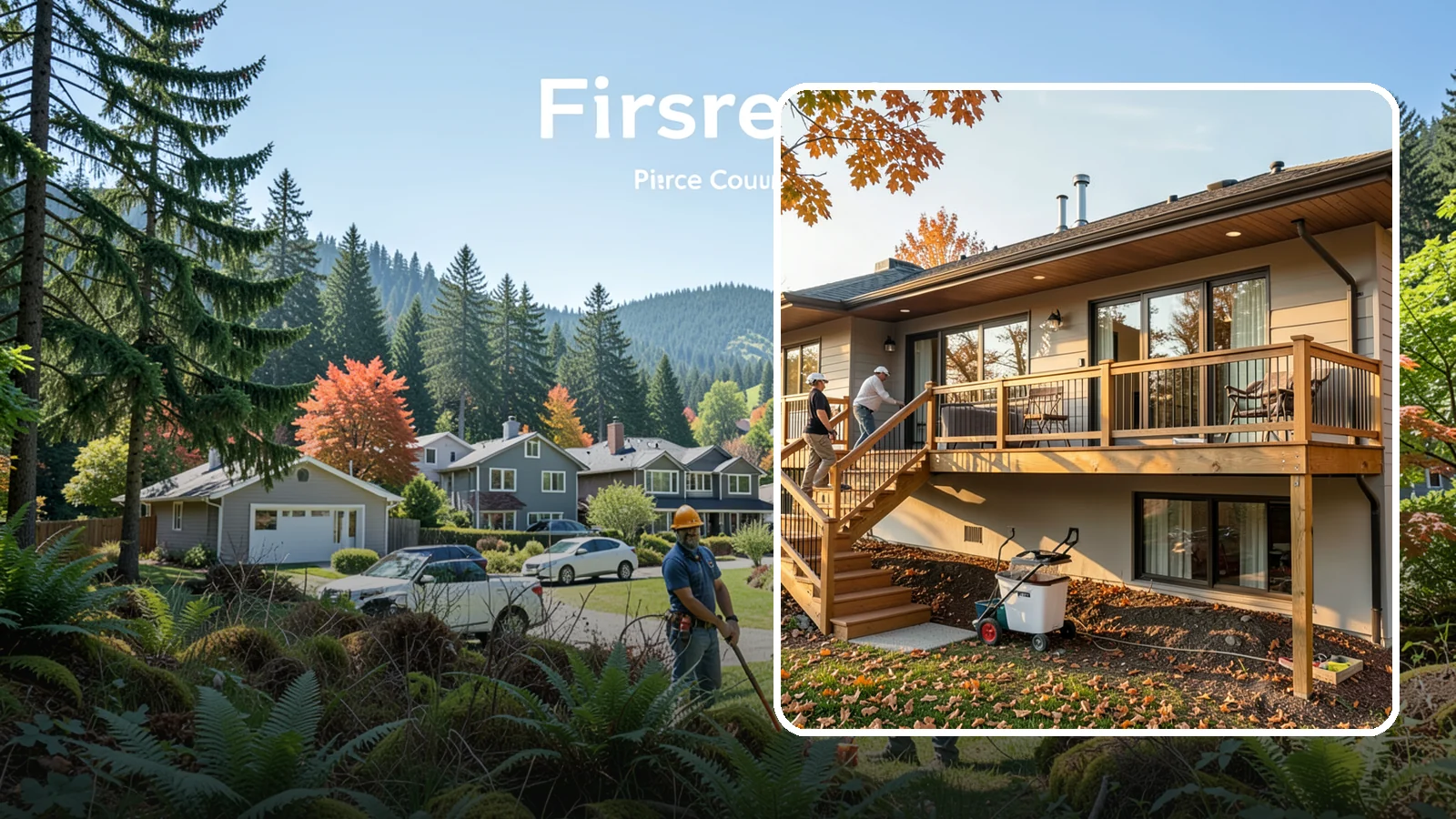 Deck Stair Construction in Fircrest, Pierce County, WA - Sturdy deck stair construction that connects levels safely with code-correct rise and run.