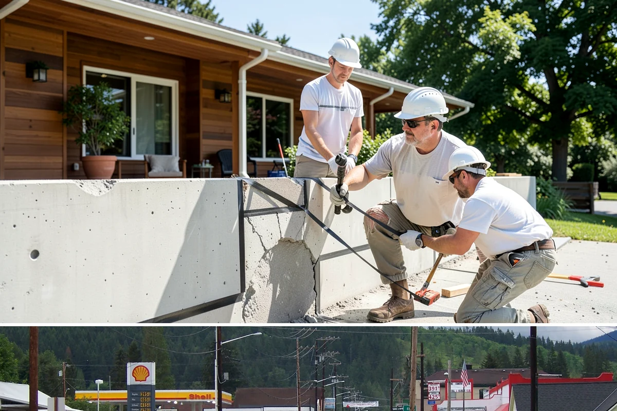 Deck Stair Construction in Granite Falls, Snohomish County, WA - Stair footings set best in drier summer soil, though we build and repair stairs throughout the year.