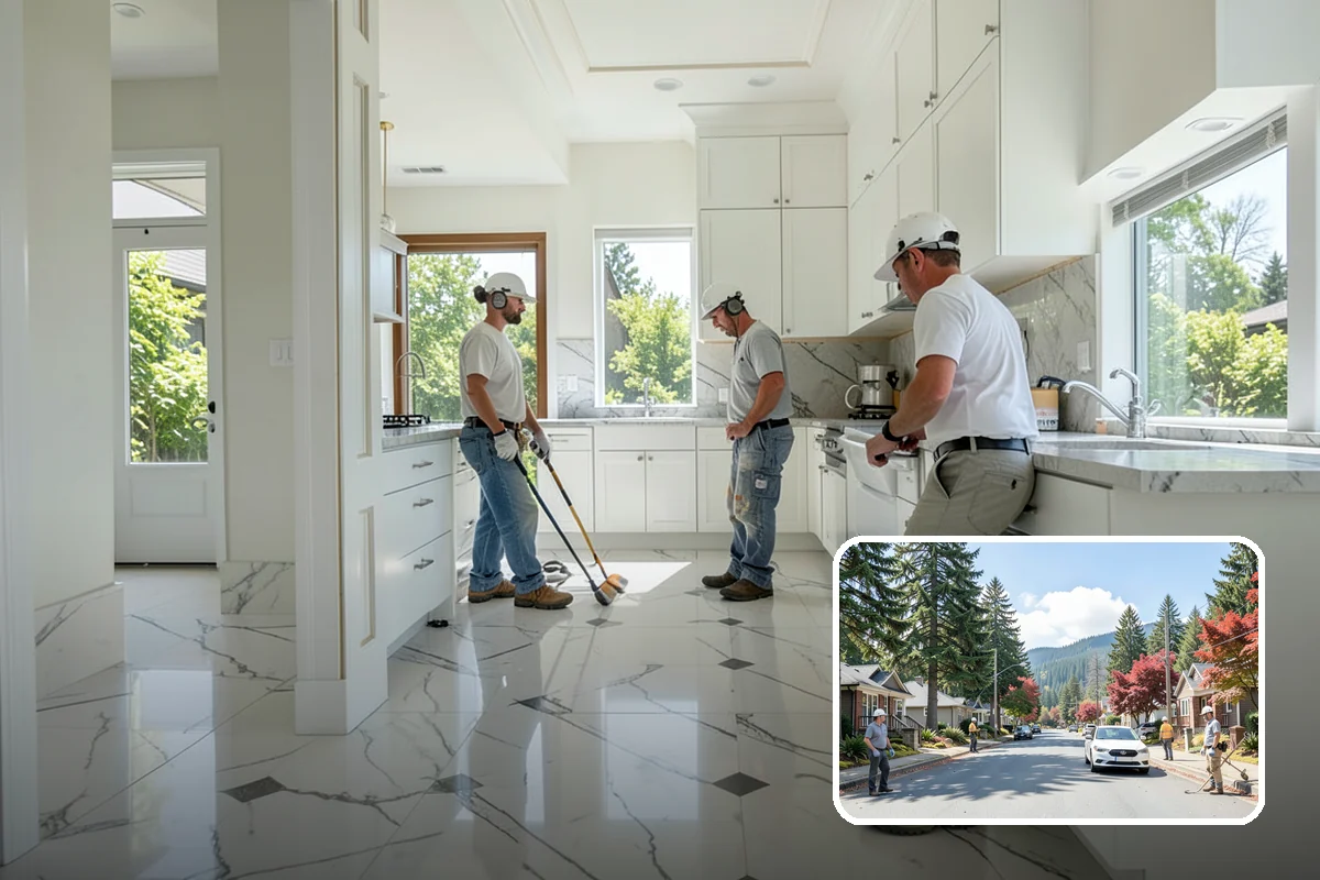 Deck Stair Construction in Hunts Point, King County, WA - Consistent rise and run for safe, comfortable steps