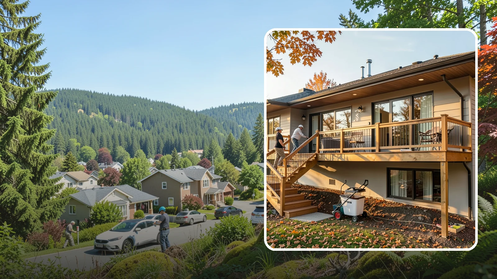 Deck Stair Construction in Index, Snohomish County, WA - Sturdy deck stair construction that connects levels safely with code-correct rise and run.