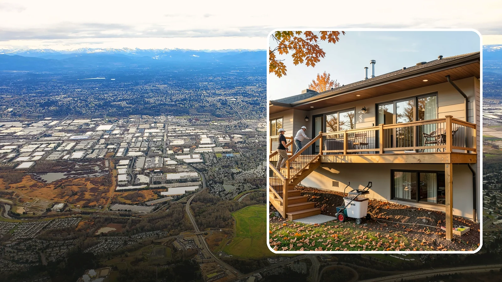 Deck Stair Construction in Kent, King County, WA - Sturdy deck stair construction that connects levels safely with code-correct rise and run.