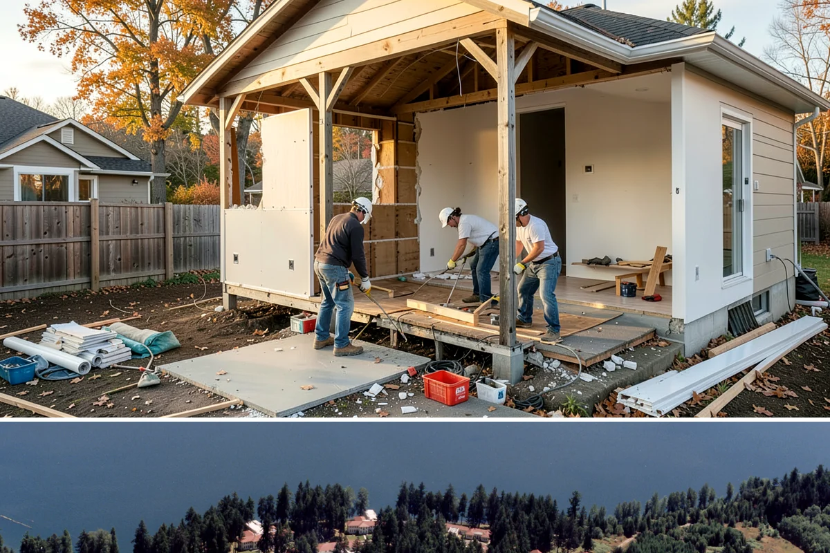 Deck Stair Construction in Lakewood, Pierce County, WA - Stair footings set best in drier summer soil, though we build and repair stairs throughout the year.