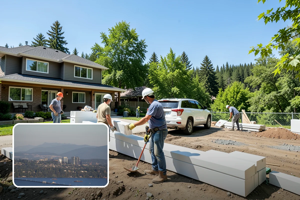 Deck Stair Construction in Medina, King County, WA - Consistent rise and run for safe, comfortable steps