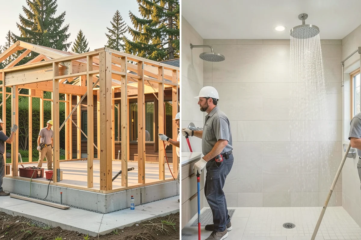 Deck Stair Construction in Milton, King County, WA - Measure grade and calculate code-compliant stairs