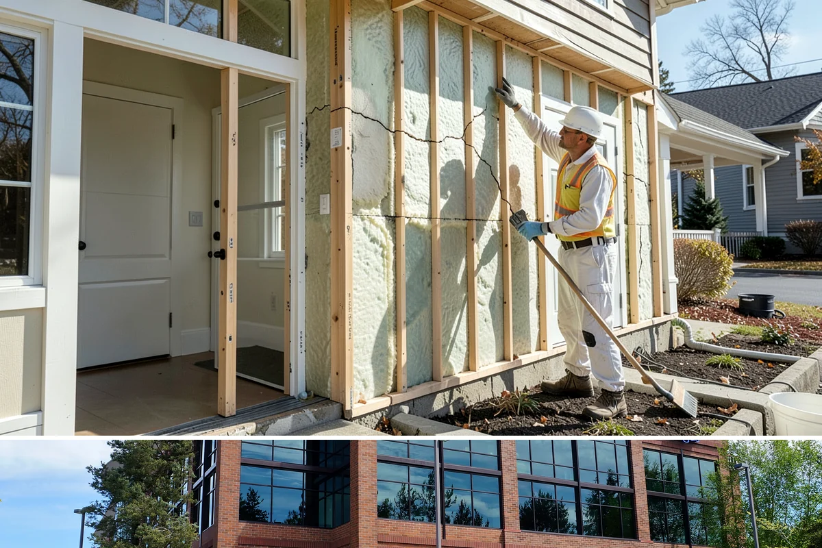 Deck Stair Construction in Mountlake Terrace, Snohomish County, WA - Stair footings set best in drier summer soil, though we build and repair stairs throughout the year.