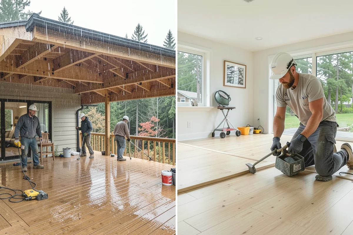 Deck Stair Construction in Mukilteo, Snohomish County, WA - Measure grade and calculate code-compliant stairs