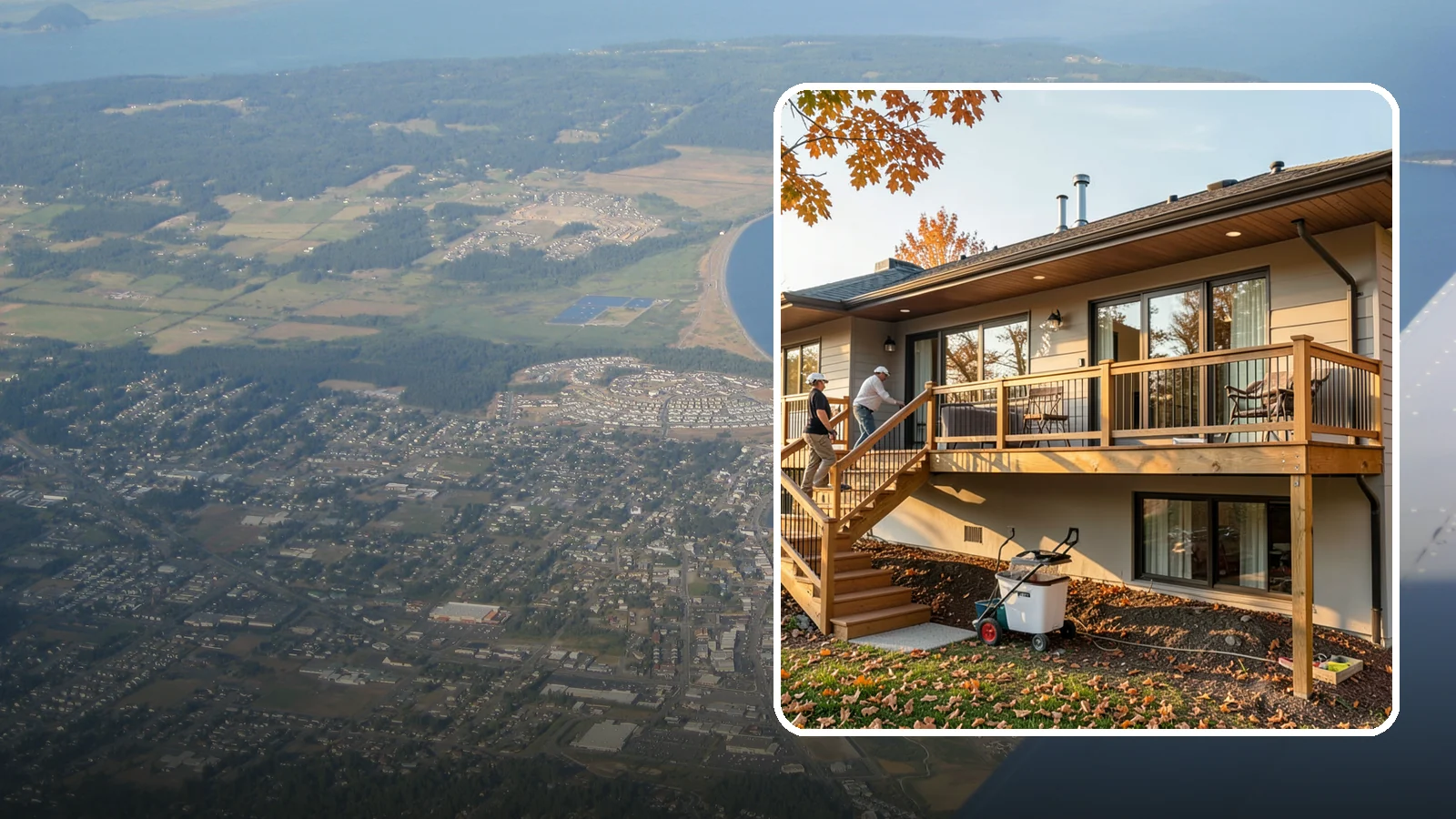 Deck Stair Construction in Oak Harbor, Island County, WA - Sturdy deck stair construction that connects levels safely with code-correct rise and run.