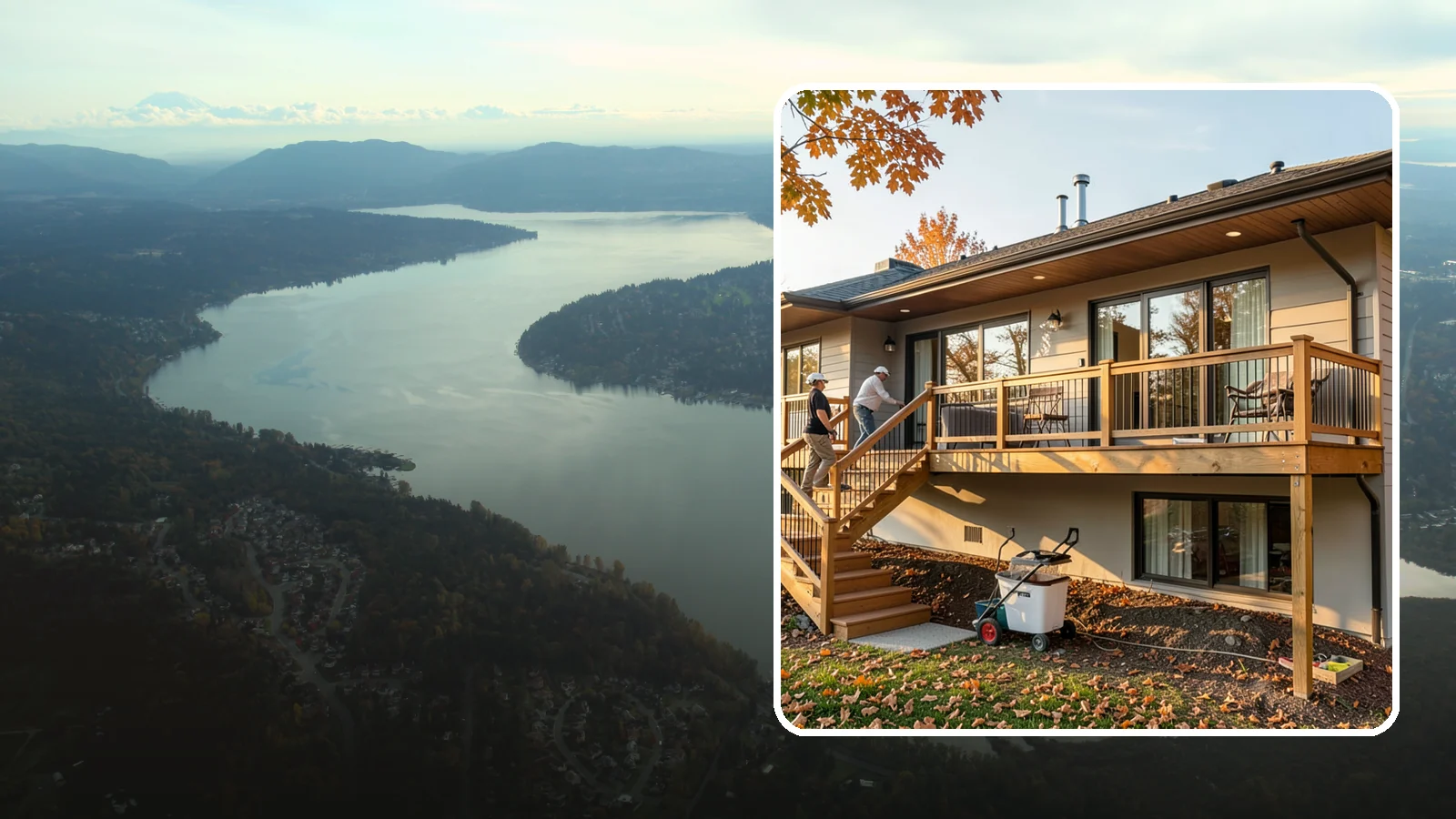 Deck Stair Construction in Sammamish, King County, WA - Sturdy deck stair construction that connects levels safely with code-correct rise and run.