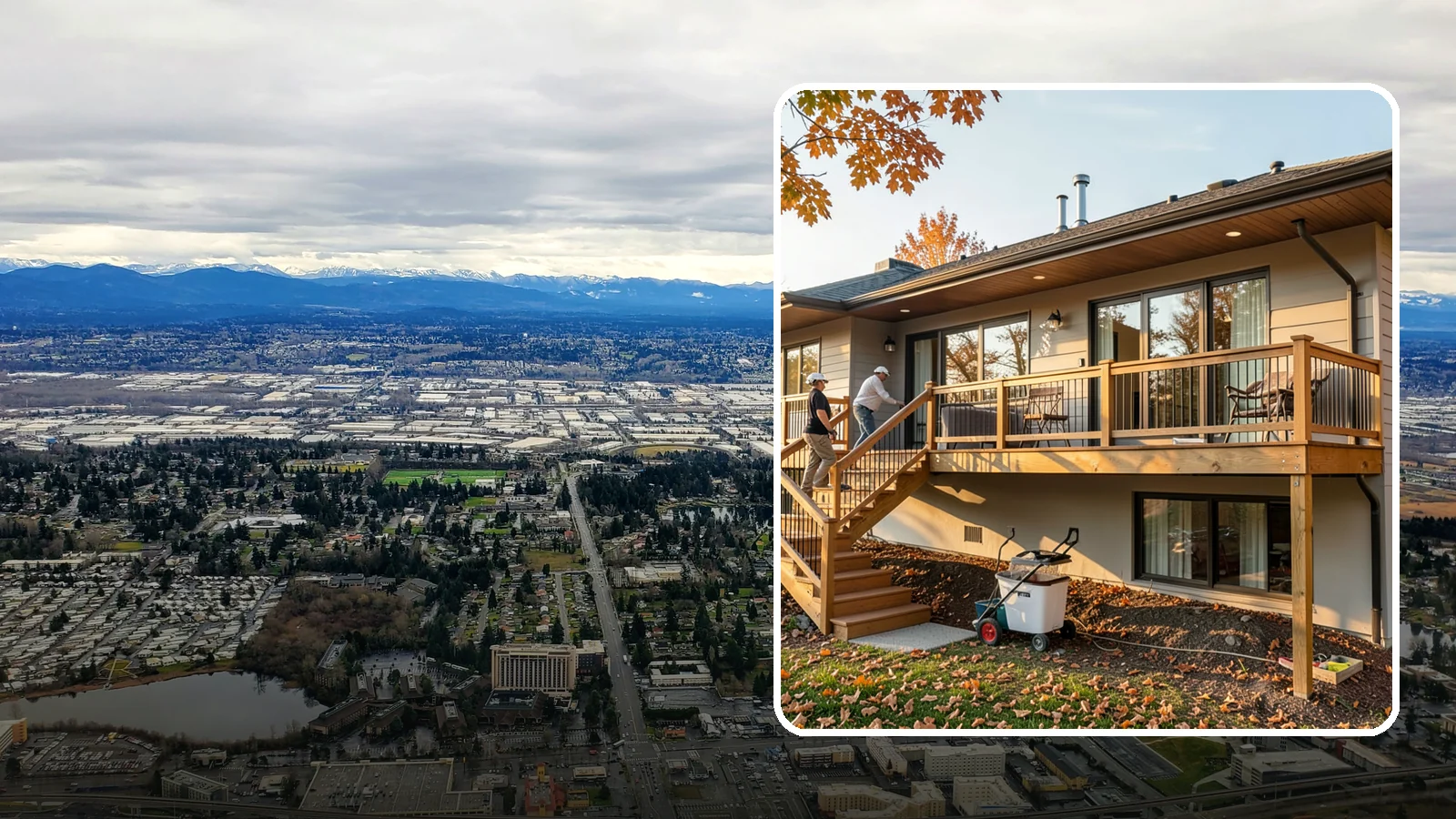 Deck Stair Construction in SeaTac, King County, WA - Sturdy deck stair construction that connects levels safely with code-correct rise and run.