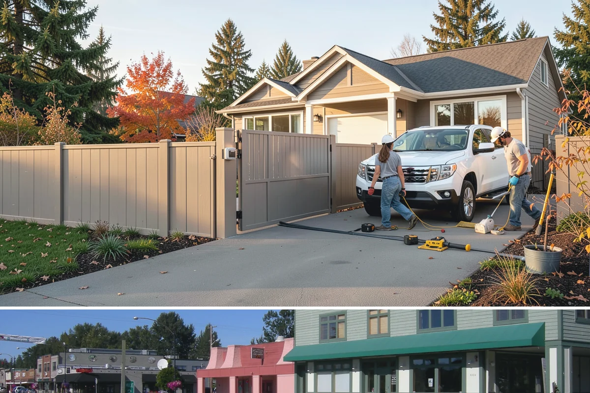 Deck Stair Construction in Snoqualmie, King County, WA - Stair footings set best in drier summer soil, though we build and repair stairs throughout the year.