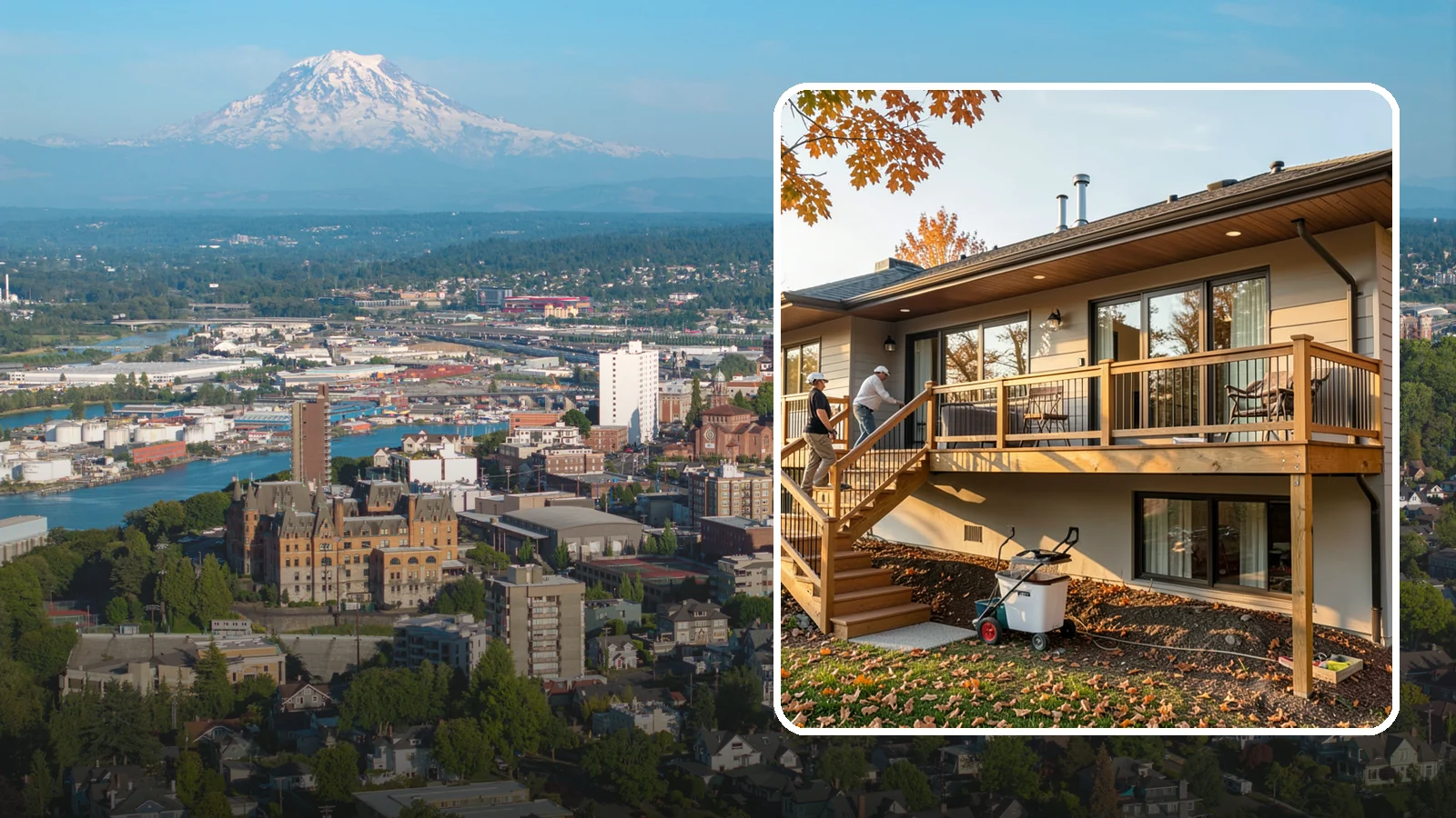 Deck Stair Construction in Tacoma, Pierce County, WA - Sturdy deck stair construction that connects levels safely with code-correct rise and run.