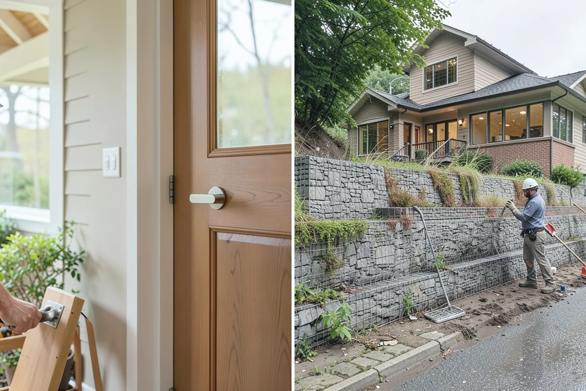 Deck Stair Construction in Woodinville, King County, WA - Measure grade and calculate code-compliant stairs