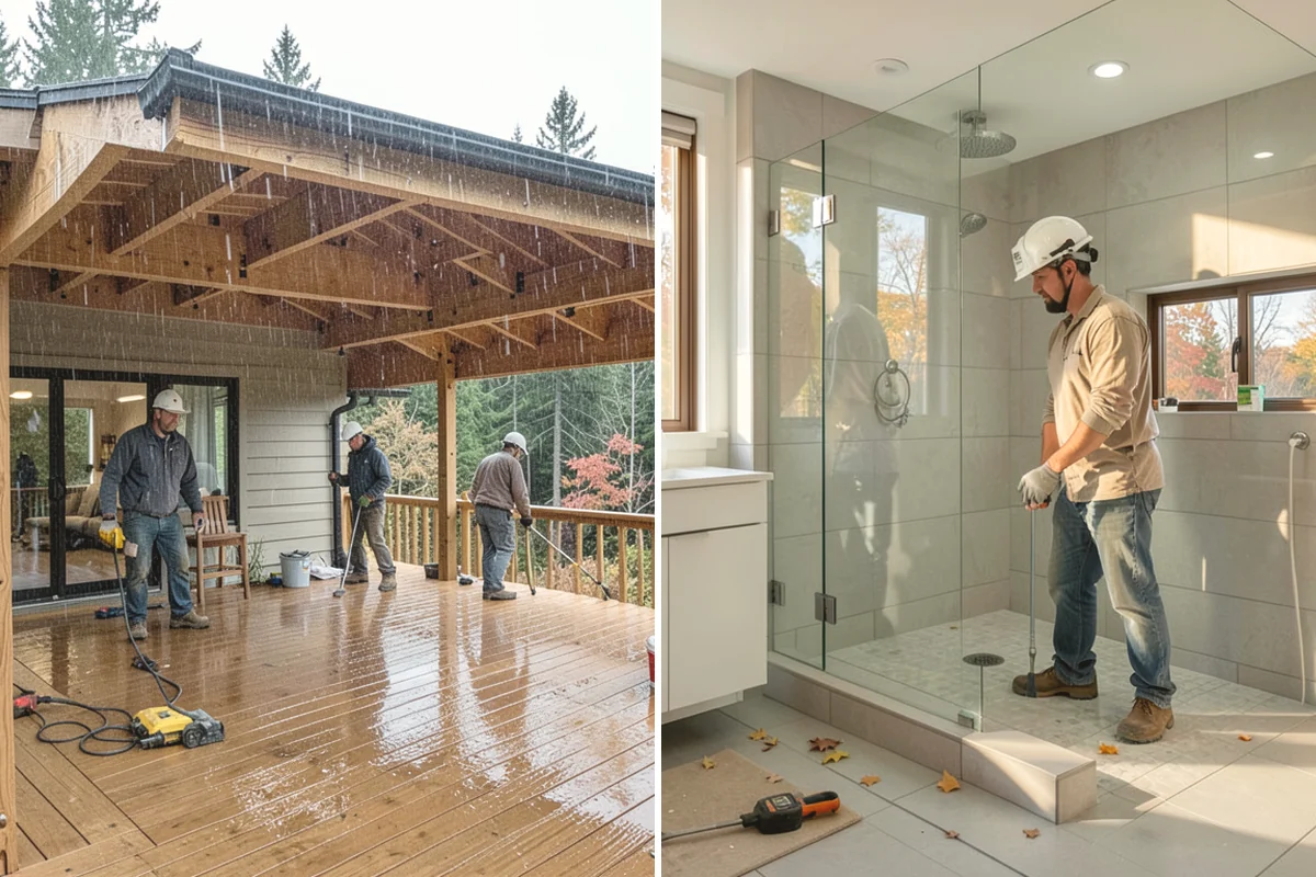 Deck Stair Construction in Yarrow Point, King County, WA - Measure grade and calculate code-compliant stairs