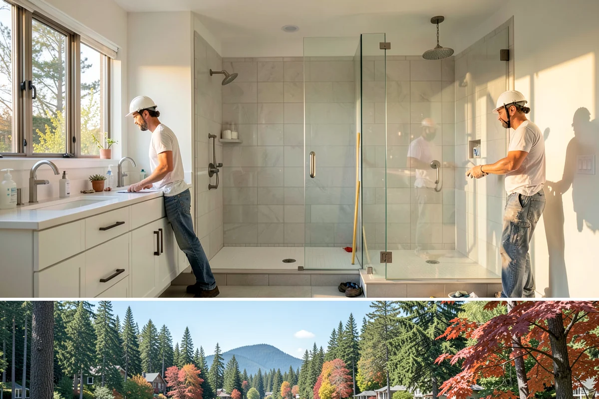 Decorative Molding Installation in Covington, King County, WA - Decorative molding installs indoors year-round and is a satisfying way to add character during the PNW rainy season.