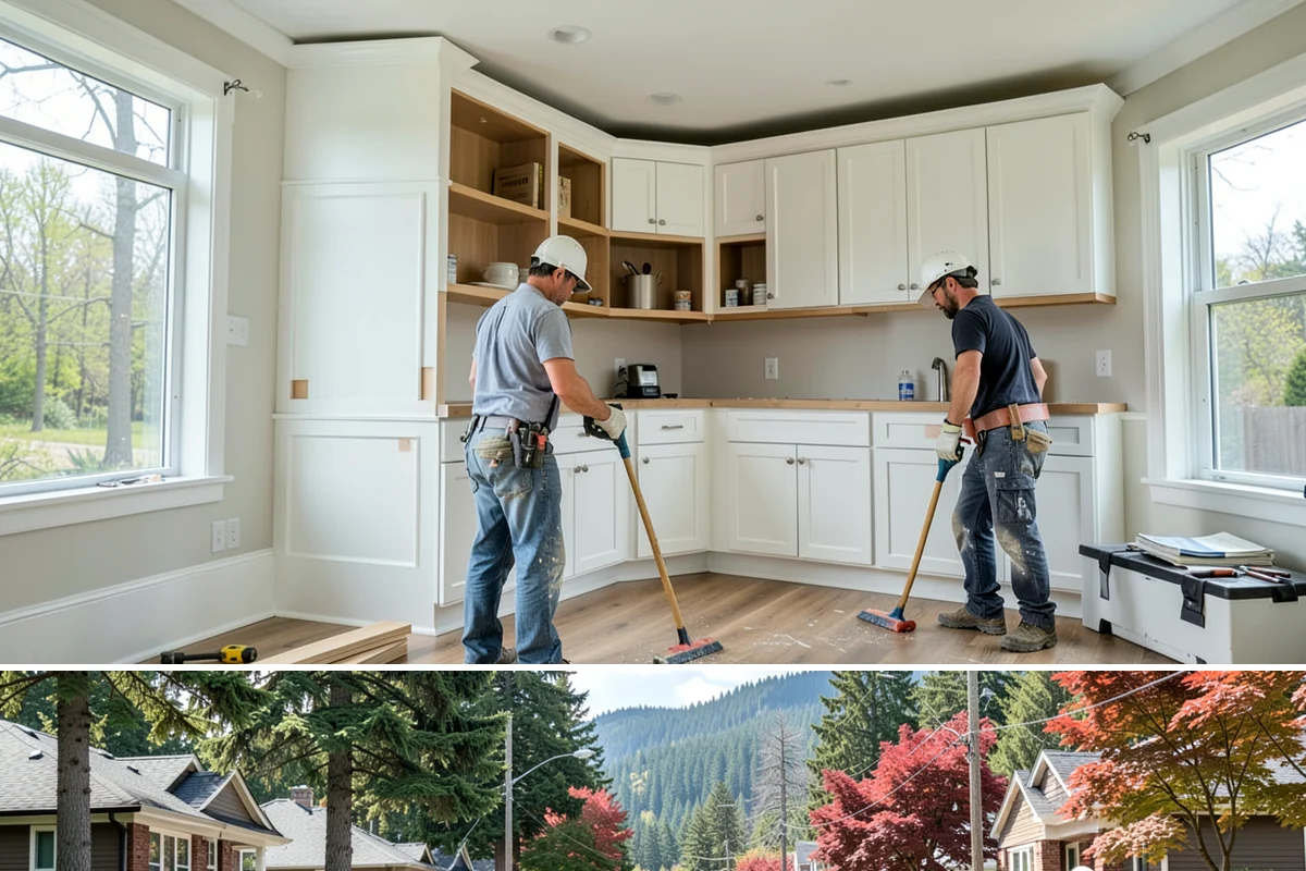 Decorative Molding Installation in Hunts Point, King County, WA - Decorative molding installs indoors year-round and is a satisfying way to add character during the PNW rainy season.