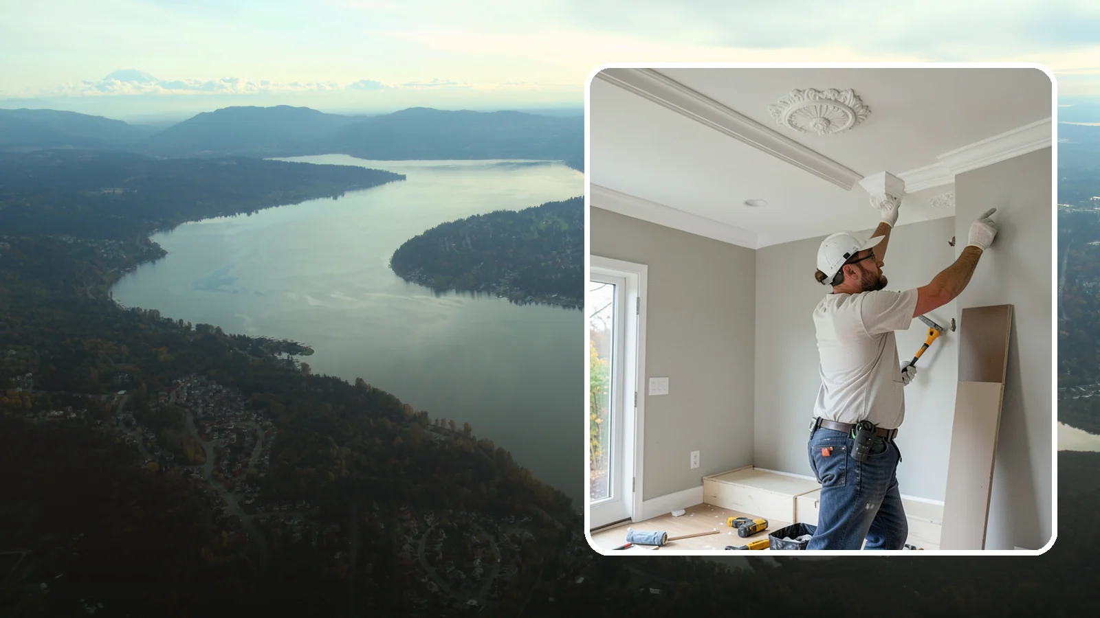 Decorative Molding Installation in Sammamish, King County, WA - Custom decorative molding installation that adds ceiling medallions, corbels, and ornamental accents with a designer touch.