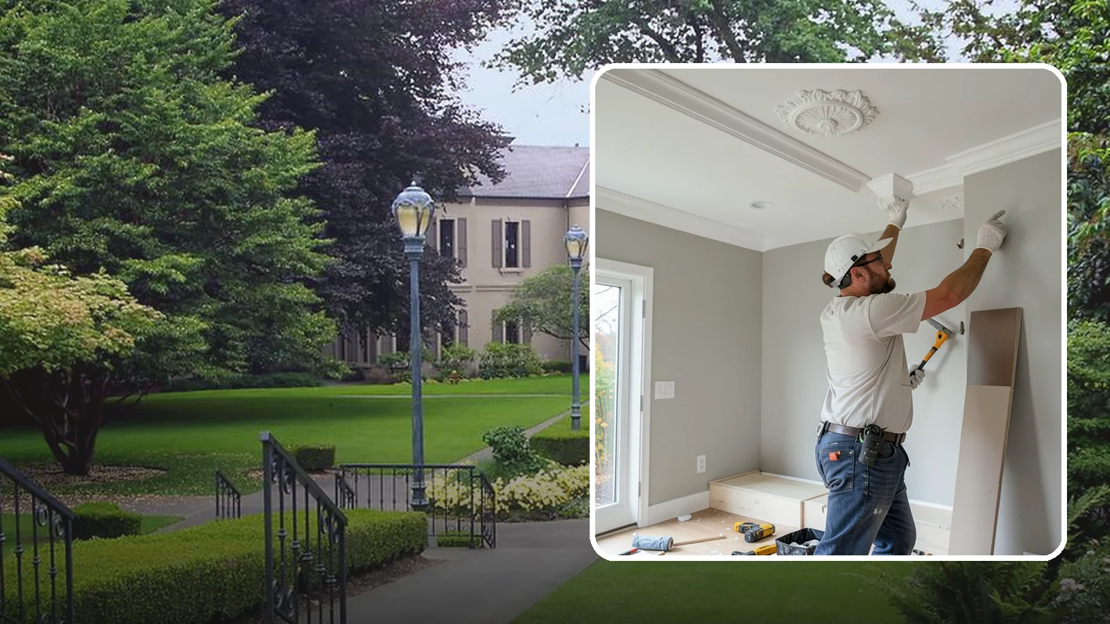 Decorative Molding Installation in Woodinville, King County, WA - Custom decorative molding installation that adds ceiling medallions, corbels, and ornamental accents with a designer touch.