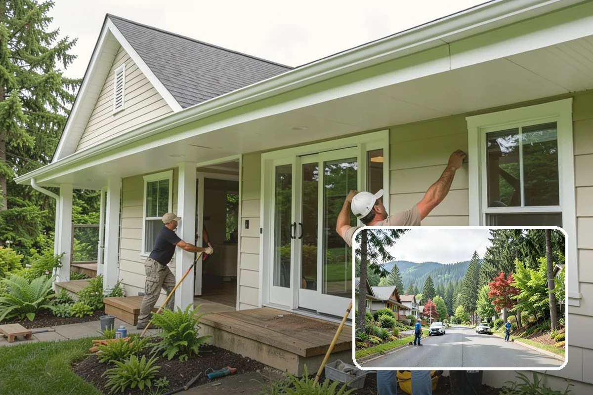 Den Remodeling in Darrington, Snohomish County, WA - Built-in shelving and storage for a tailored space
