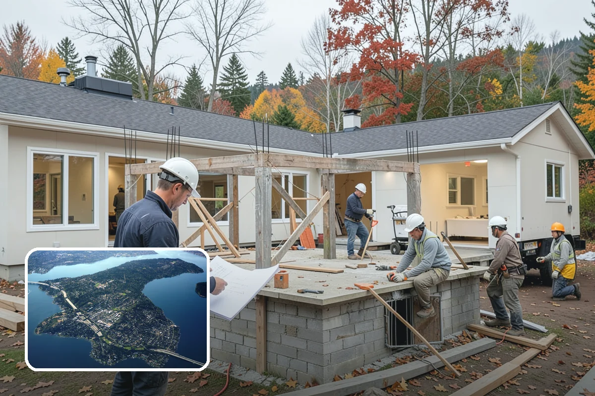 Den Remodeling in Mercer Island, King County, WA - Built-in shelving and storage for a tailored space