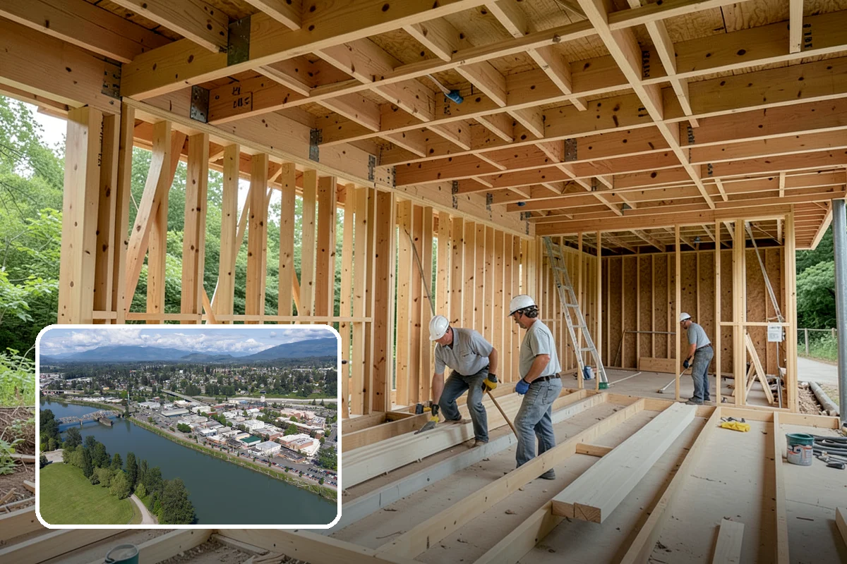 Den Remodeling in Mount Vernon, Skagit County, WA - Built-in shelving and storage for a tailored space