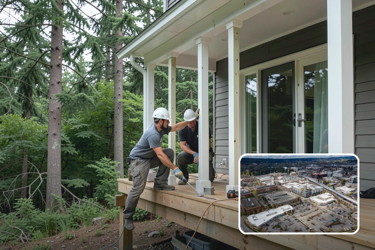 Den Remodeling in Redmond, King County, WA - Built-in shelving and storage for a tailored space