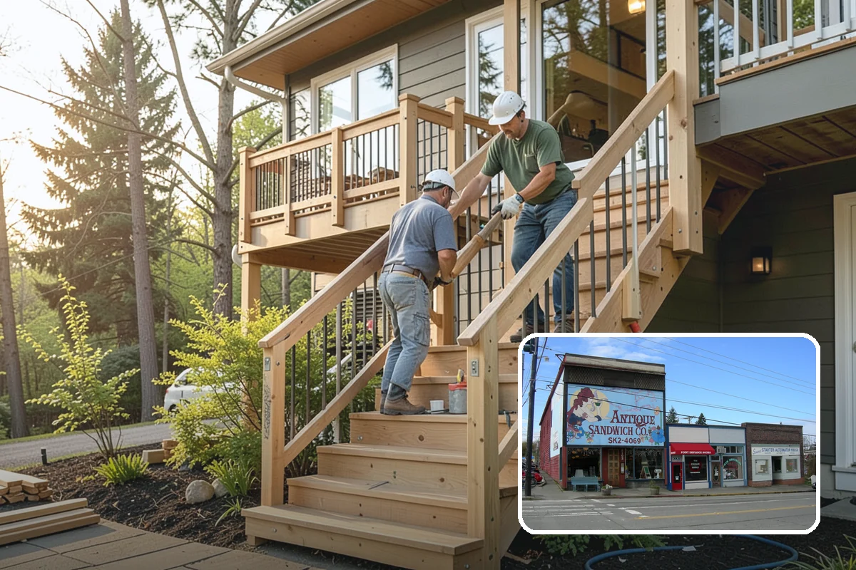 Den Remodeling in Ruston, Pierce County, WA - Built-in shelving and storage for a tailored space