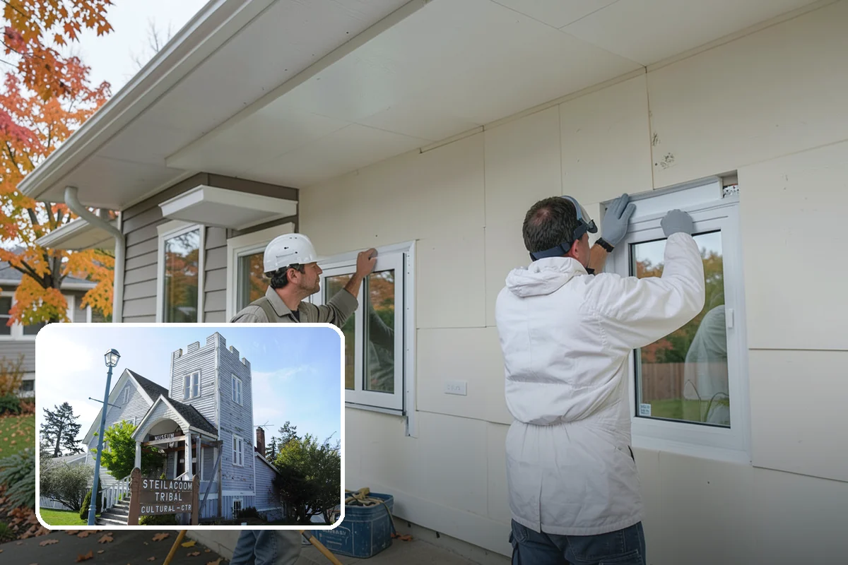 Den Remodeling in Steilacoom, Pierce County, WA - Built-in shelving and storage for a tailored space