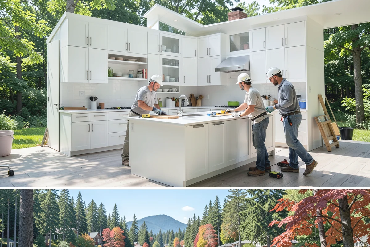 Detached ADU Construction in Covington, King County, WA - Because a detached unit requires new foundation and exterior work, scheduling the shell during late spring through early fall...
