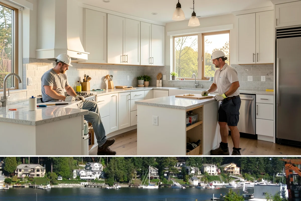Detached ADU Construction in Gig Harbor, Pierce County, WA - Because a detached unit requires new foundation and exterior work, scheduling the shell during late spring through early fall...