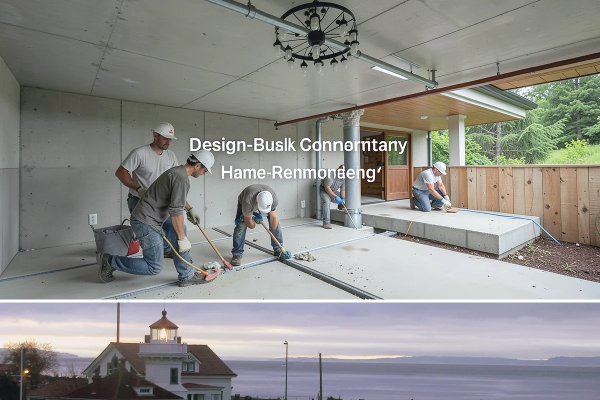 Detached ADU Construction in Mukilteo, Snohomish County, WA - Because a detached unit requires new foundation and exterior work, scheduling the shell during late spring through early fall...